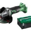 HiKOKI G18DSL2W3Z Accu Haakse Slijpmachine - 18 V / 125 Mm - Exclusief Lader En Accu's - In HSC II Koffer -Hikoki 1346e57492e0c4b5f810aef7c830f9c8