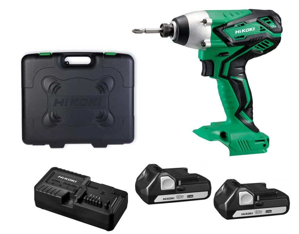 HiKOKI WH18DJL WCZ 18V Li-ion Accu Slagschroevendraaier Set (2x 1,5Ah) In Koffer - 145Nm 3 HiKOKI WH18DJL WCZ 18V Li-ion Accu Slagschroevendraaier Set (2x 1,5Ah) In Koffer - 145Nm