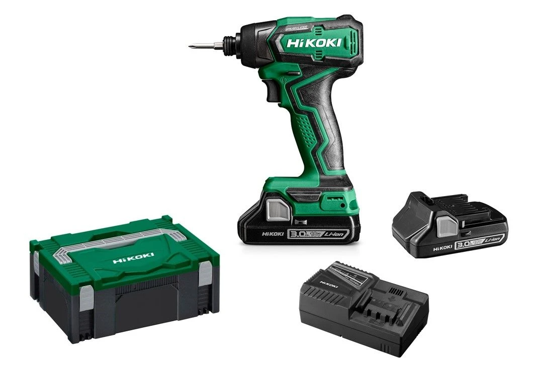 HiKOKI WH18DDWQZ 18V Li-Ion Accu Slagschroevendraaier Set (2x 3,0Ah) In HSC - 140Nm - 1/4" - Koolborstelloos